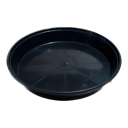 18cm Black Round Plastic Pot Saucers