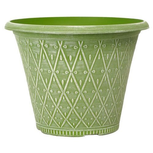 Prisma Decorative Plant Pot Round 12" - Moss Green