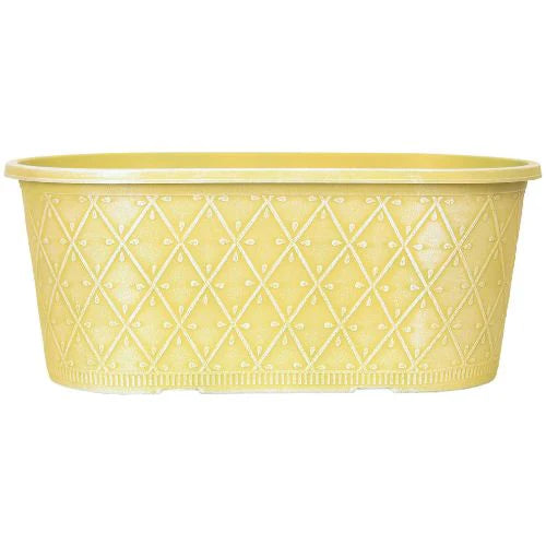 Prisma Decorative Planter Oval 16" - Sunglow Yellow