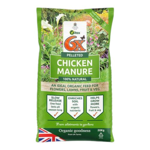 6X Pelleted Chicken Manure Fertiliser Pellets 20kg