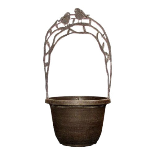 Bird Trellis planter 29cm - coffee creme