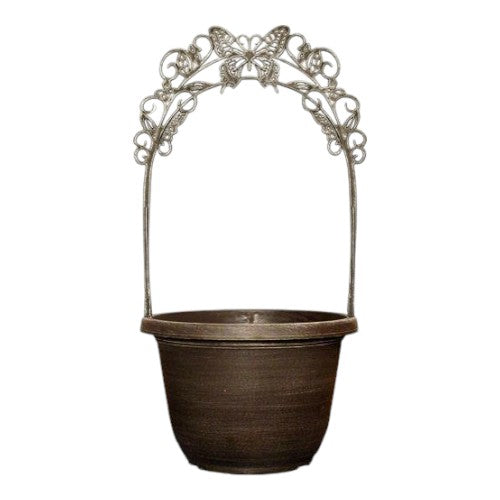 Butterfly Trellis planter 29cm Coffee Creme