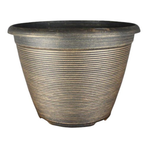 Helix Decorative Planter 10"- Black Bronze