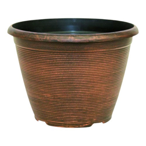 Helix Decorative Planter 16"- Warm Copper