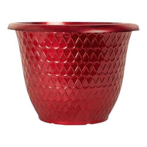 Minerva Plastic Planter 12.5' High Gloss Red