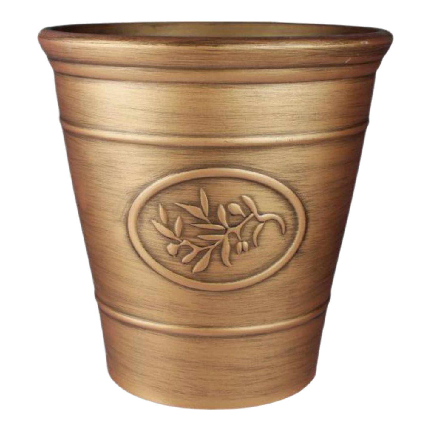 Olive Decorative Plant Pot 30cm - Gold