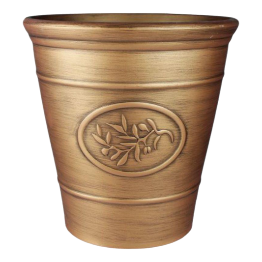 Olive Decorative Plant Pot 23cm - Gold