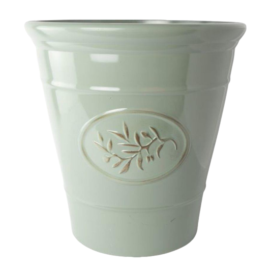 Olive Decorative Plant Pot 23cm - Green