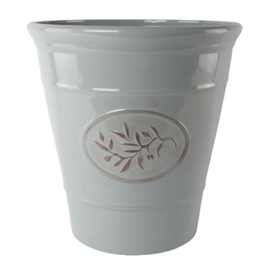 Olive Decorative Plant Pot 23cm - Grey