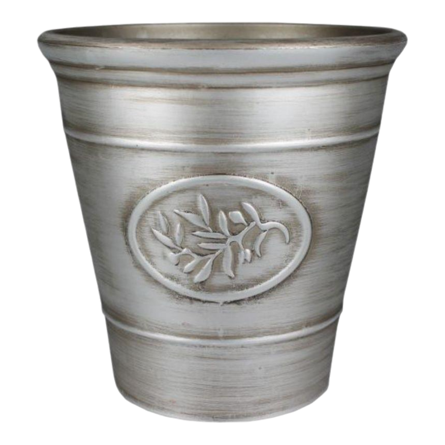 Olive Decorative Plant Pot 23cm - Silver