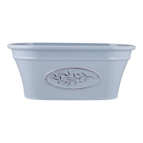 Olive Decorative Trough Planter 38cm - Light Blue