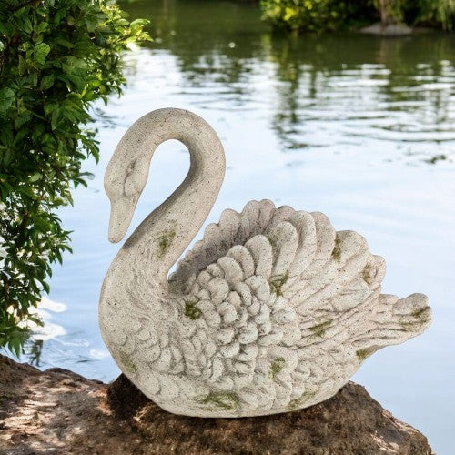 Decorative Concrete Ornament Planter Swan