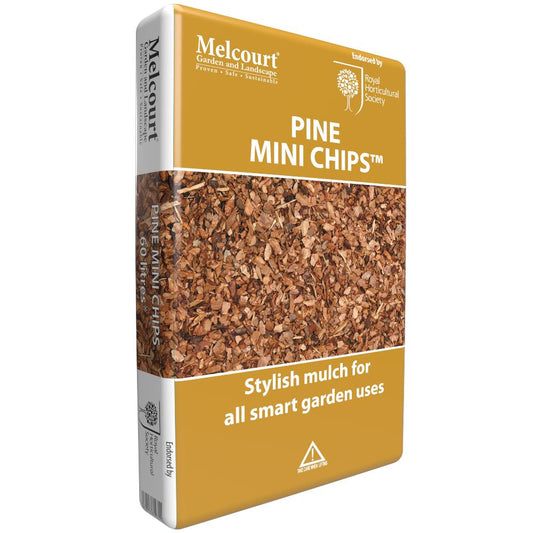 Melcourt Garden Decorative Pine Mini Chips Bark Mulch 60lt