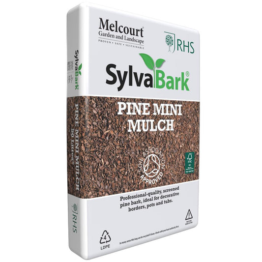 RHS Melcourt SylvaBark Pine Mini Mulch 50lt Bag