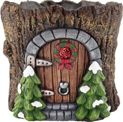 Cement Christmas Fairy House 17.5cm