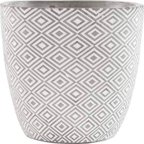 Cement Planter Aztec 18cm