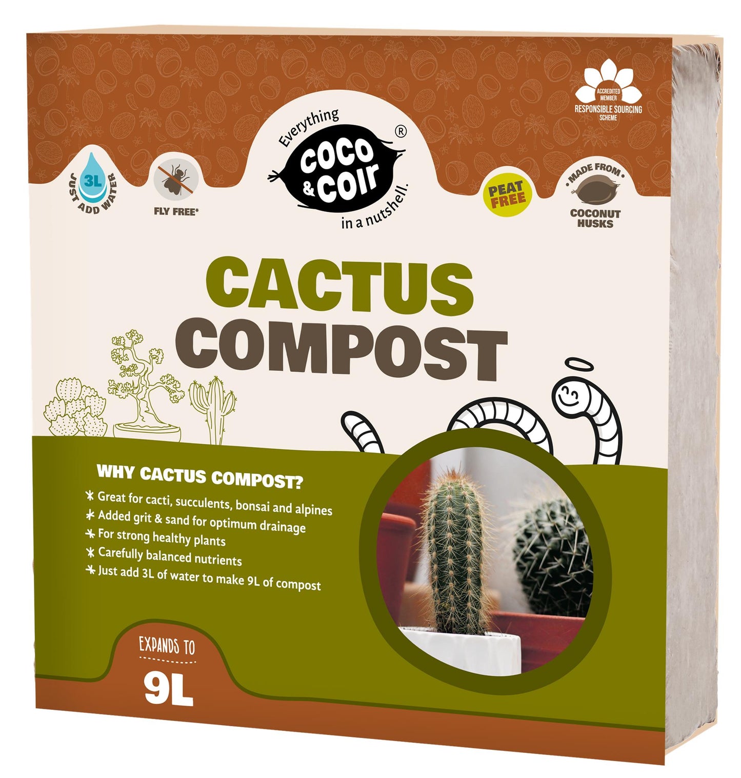 Coco & Coir Cactus Compost – 9L