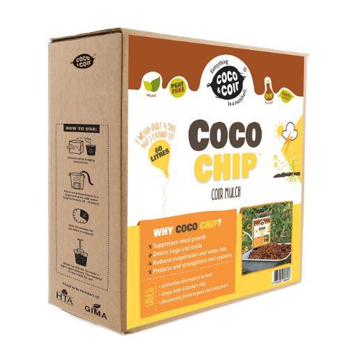 Coco and Coir Coco Chip Coir Husk Chips Mulch 60lt