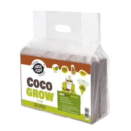 Coco and Coir Coco Grow Coir Compost Bricks 6 x 9lt