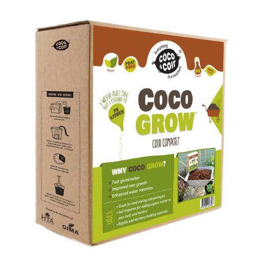 Coco and Coir Coco Grow Peat Free Coir Compost Brick 75lt