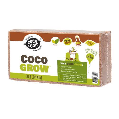 Coco and Coir Coco Grow Peat Free Coir Compost Brick 9lt