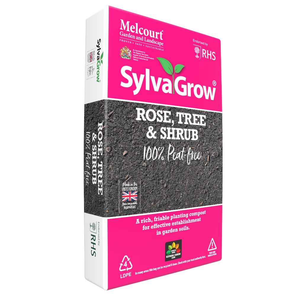 RHS Melcourt Sylvagrow Rose, Tree and Shrub Peat Free 40lt