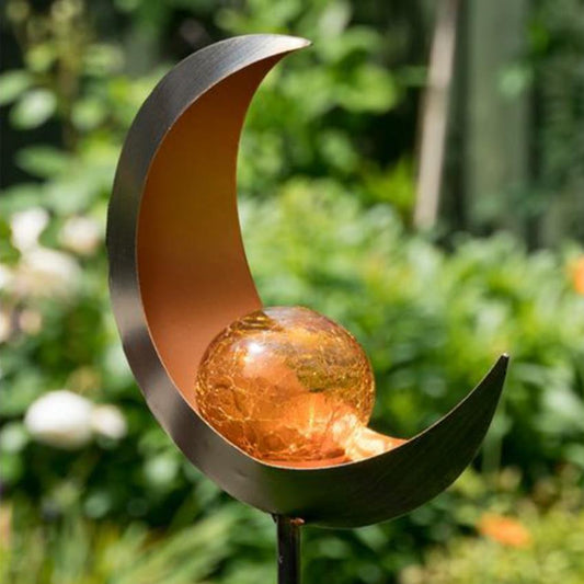 Moon Solar Flame Light on Stake 91cm