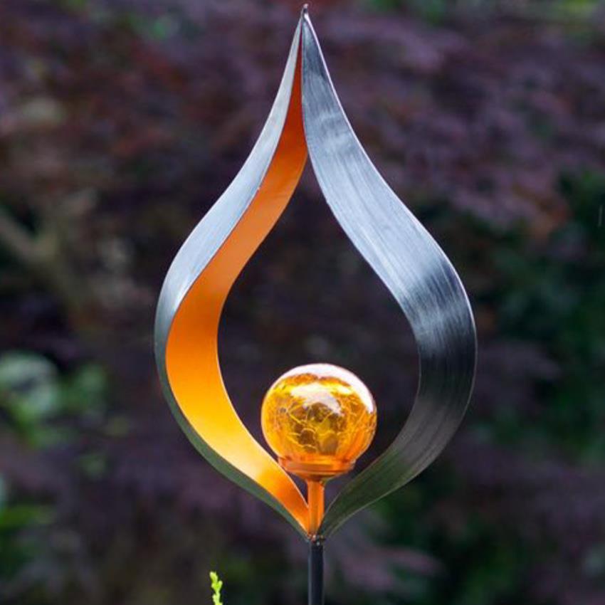 Tear Drop Hanging Solar Flame Light