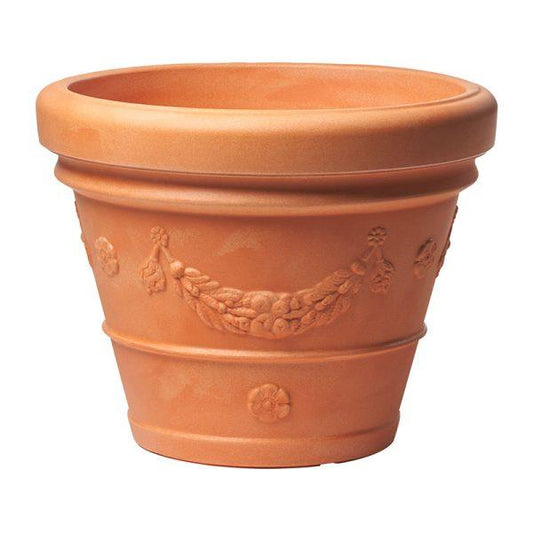 Decorative Rotational Moulded Plastic Terracotta Planter Idra Grape 63lt