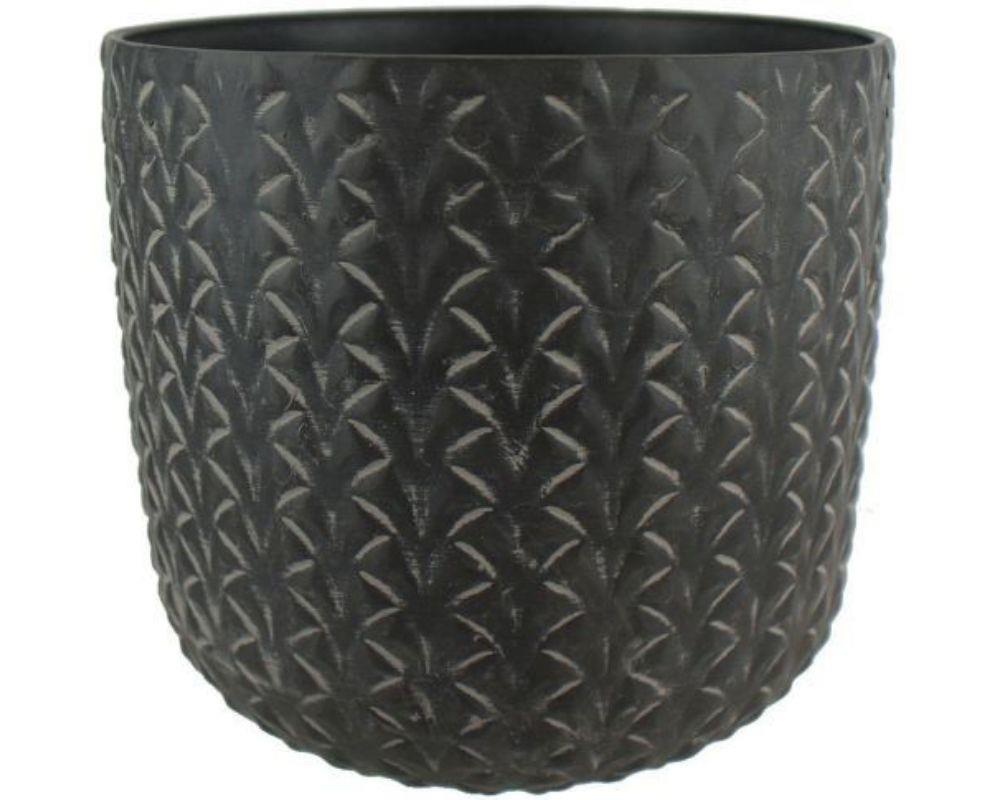 Loire Pineapple Decorative Planter 25cm - Black