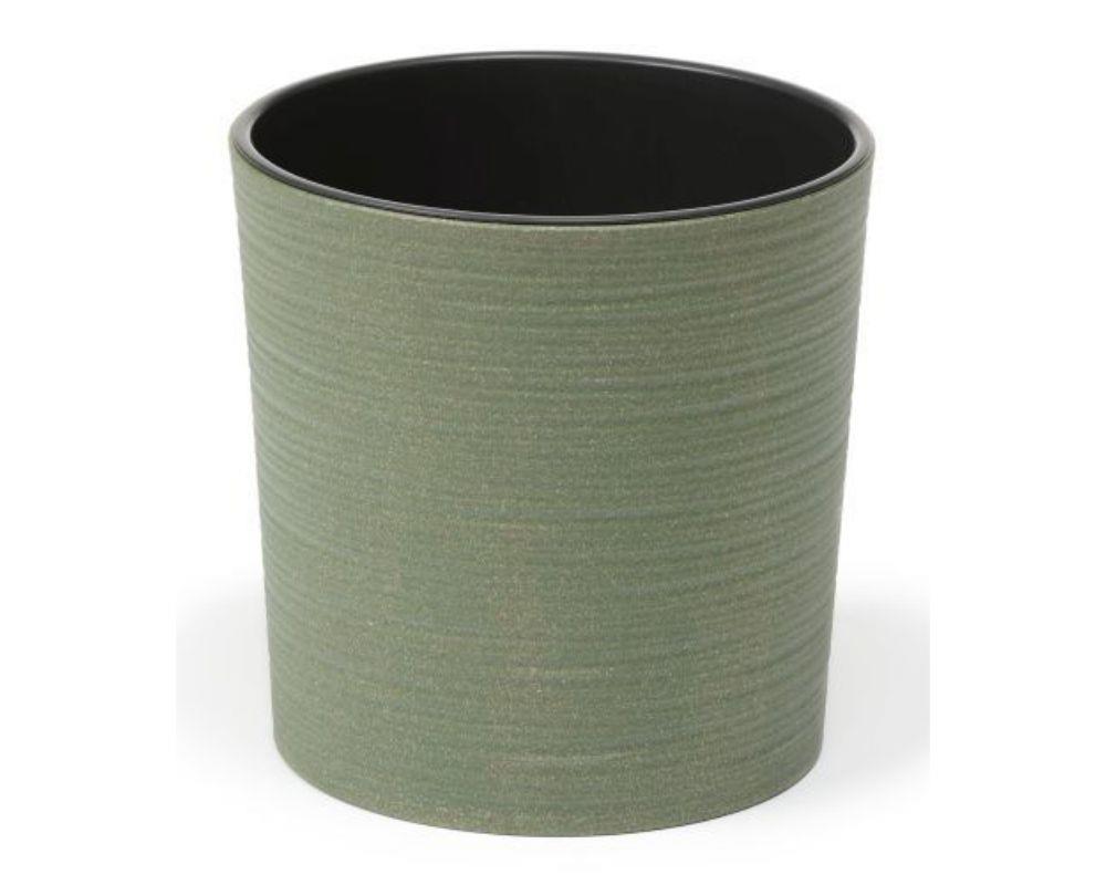 Malwa ECO Chisel Decorative Planter Round 19cm - Forest Green