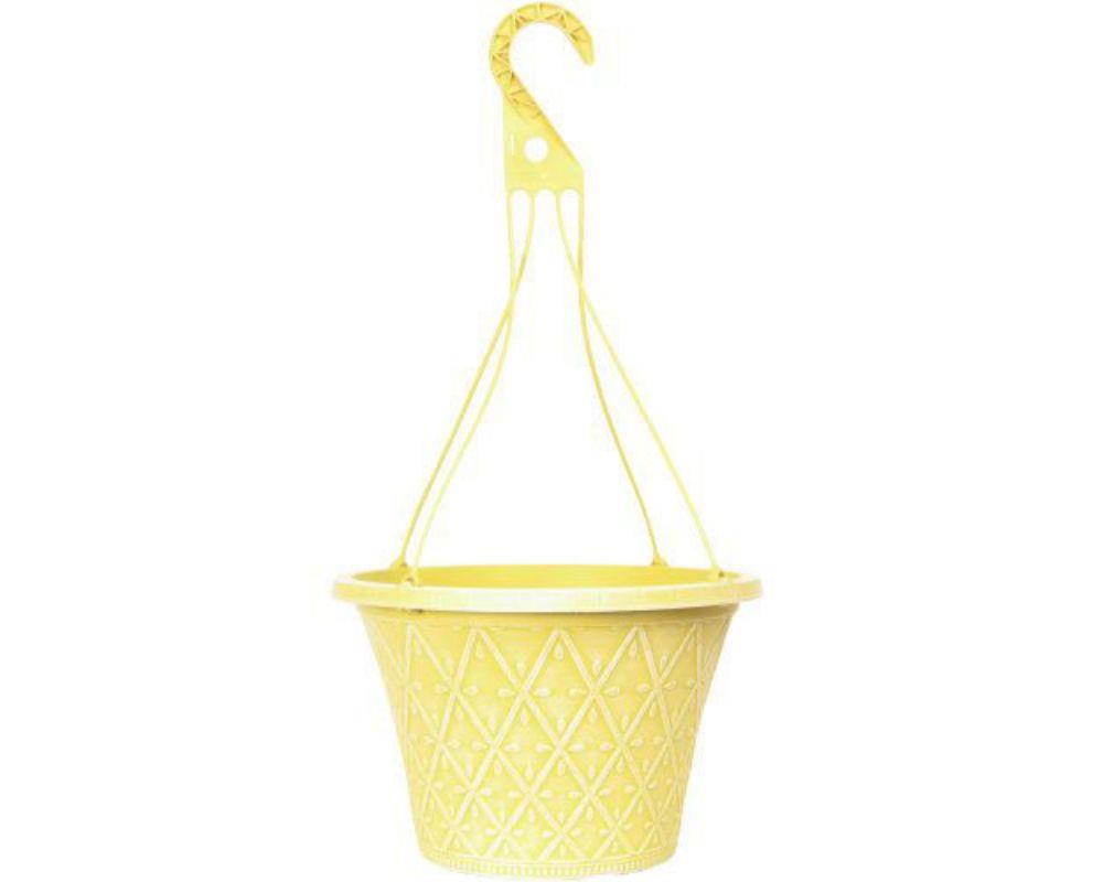 Prisma Decorative Hanging Basket 12" - Sunglow Yellow