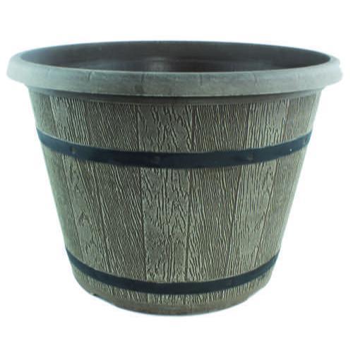 Cask Planter with Band 30cm  Driftwood