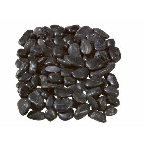 Decorative Black Polished Pebbles Stones 60 - 20mm 25kg