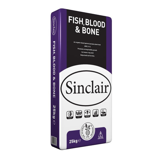 Sinclair Fish Blood & Bone Fertiliser General Purpose Plant Fertiliser 25kg