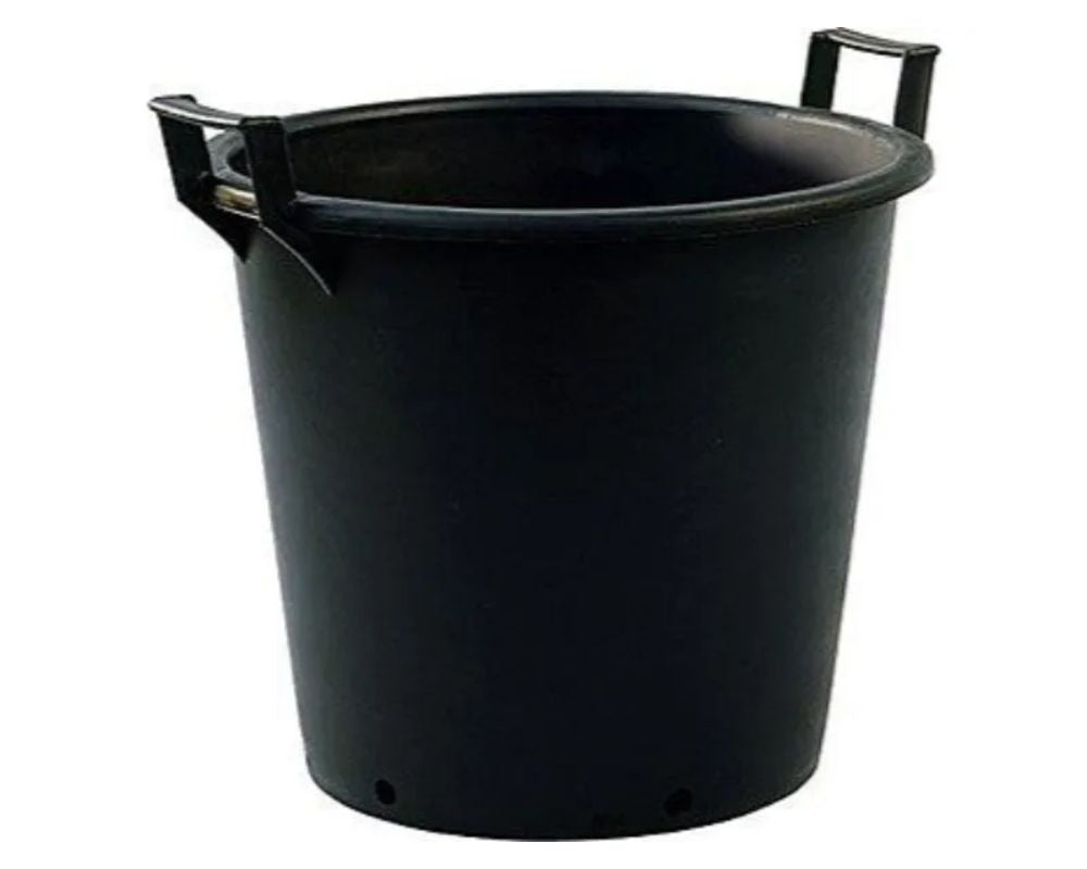 100lt Extra Large Heavy Duty Plastic Tree & Shrub Container Plant Pot with Handles 60 x 51cm