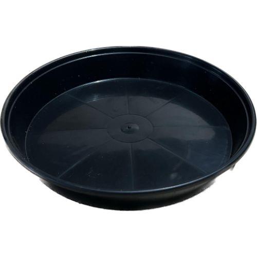 20cm Large Black Round Plastic Plant Pot Saucer