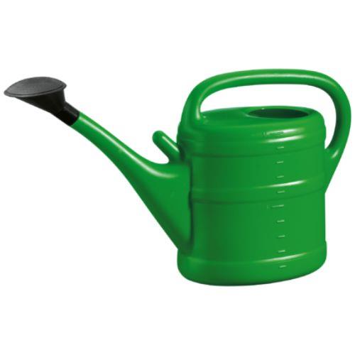 Economy Plastic Green Watering Can with Rose 10lt