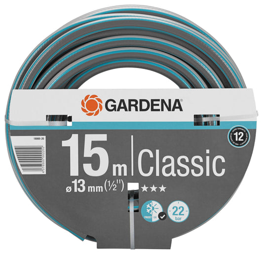 Gardena Classic Garden Hose Pipe 13mm (1/2') 15m