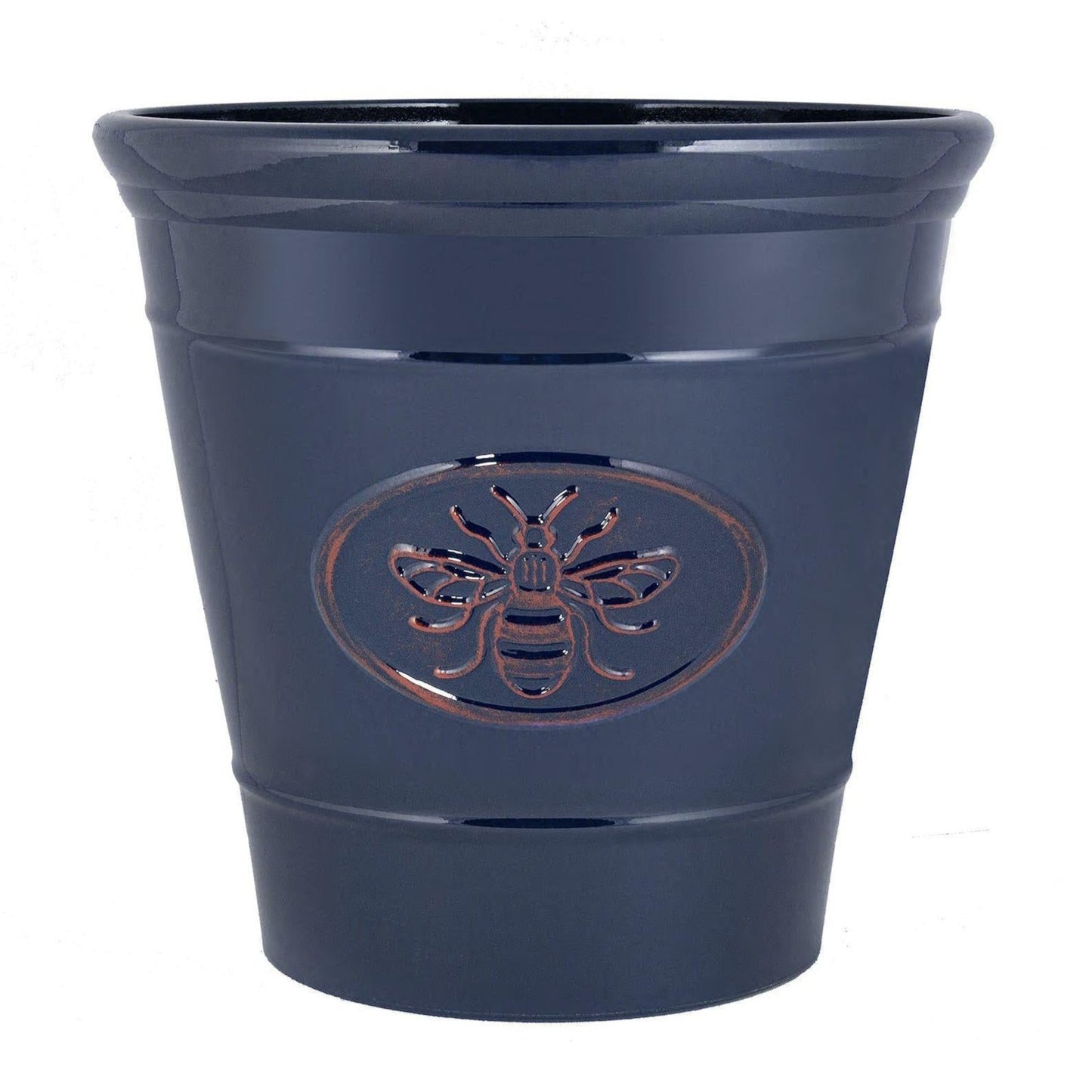 Bee Planter Round 30cm - Dark Blue