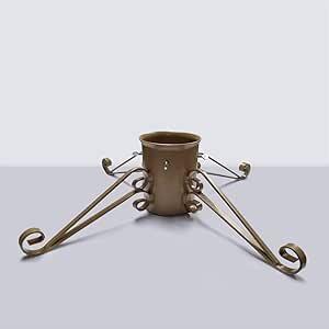 Large Gold Traditional Christmas Tree Stand - 6" Diameter